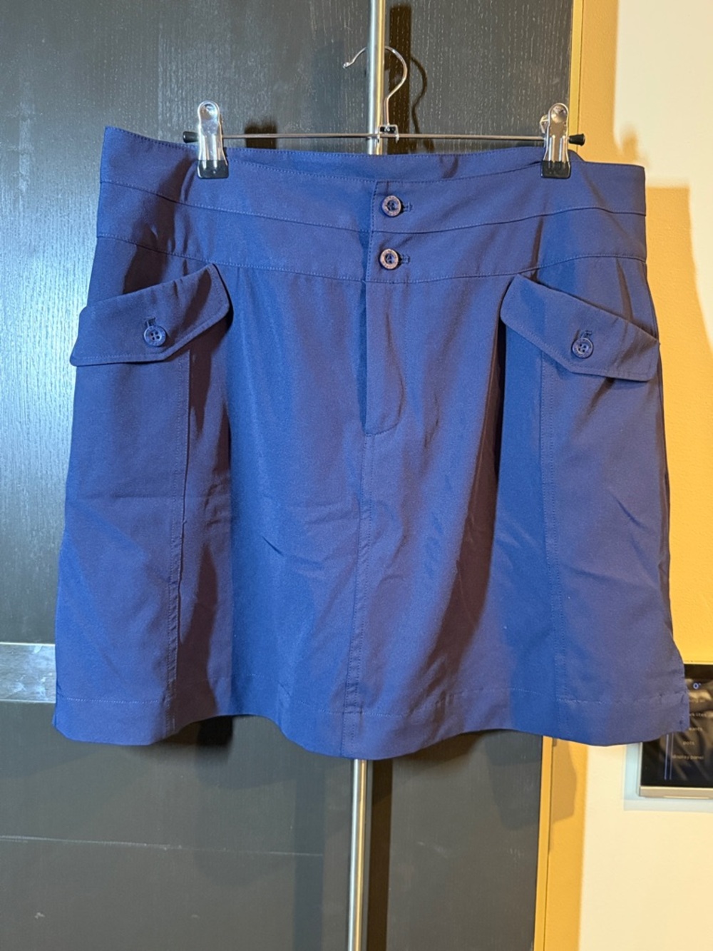 Classic Blue Skort with Clean-Line Waist